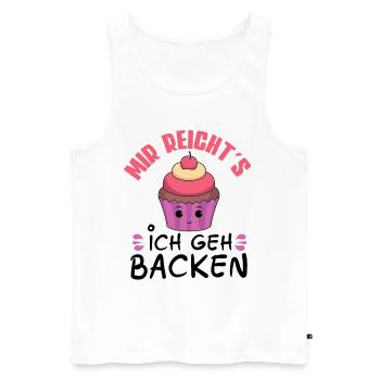 Backen Bäckerei Cupcakes Konditor Kuchen Geschenk - Männer Premium Bio Tank Top - Weiß - Vorne - AI Model Male 178 light (178cm)