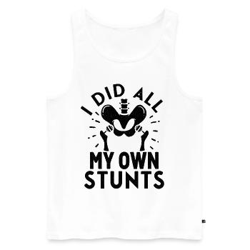 Hip Replacement Hip Surgery Post-OP Rehab Gift - Men's Premium Organic Tank Top - white - Front - Michal (187cm)