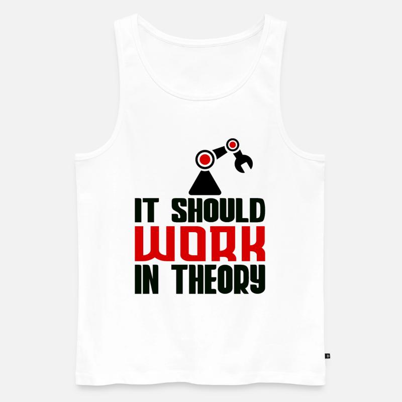 Robotics Machine Learning Robotics Engineering - Men's Premium Organic Tank Top - white