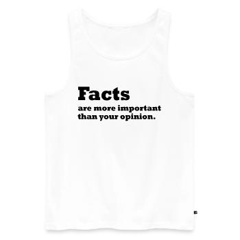 fakten sind wichtiger als deine meinung fake news - Männer Premium Bio Tank Top - Weiß - Vorne - AI Model Male 178 light (178cm)