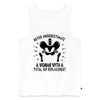 Hip Replacement Hip Surgery Post-OP Gift idea - Men's Premium Organic Tank Top - white - Front - Michal (187cm)