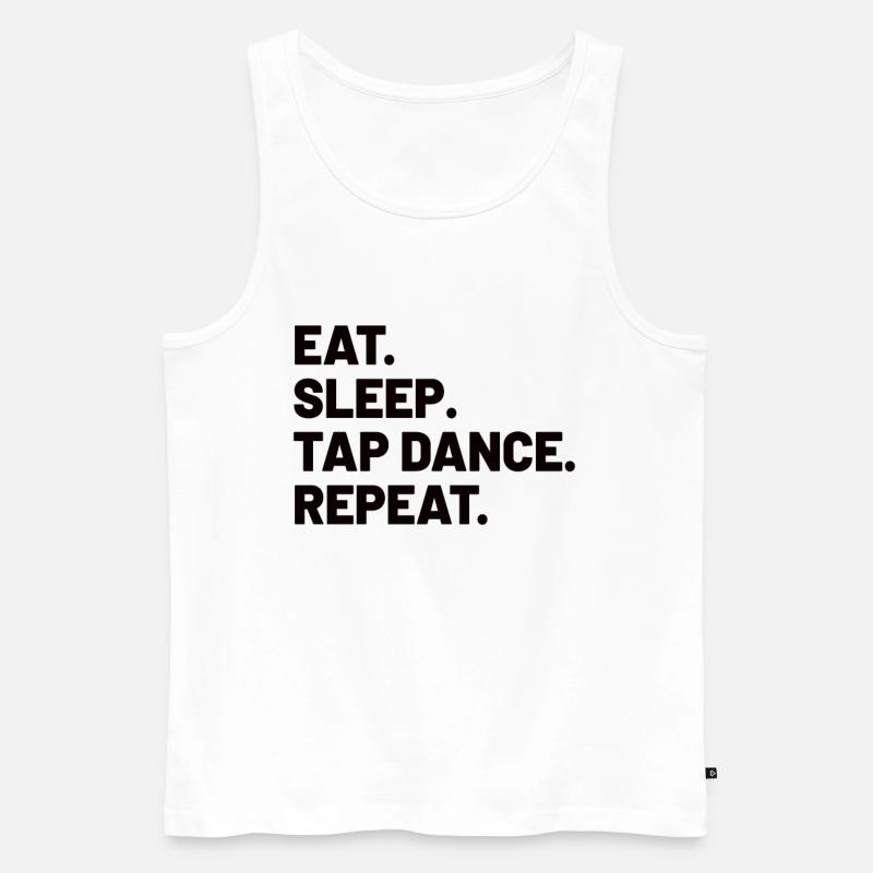 STEPPTANZ STEPPTANZLEHRER Geschenkidee - Männer Premium Bio Tank Top - Weiß