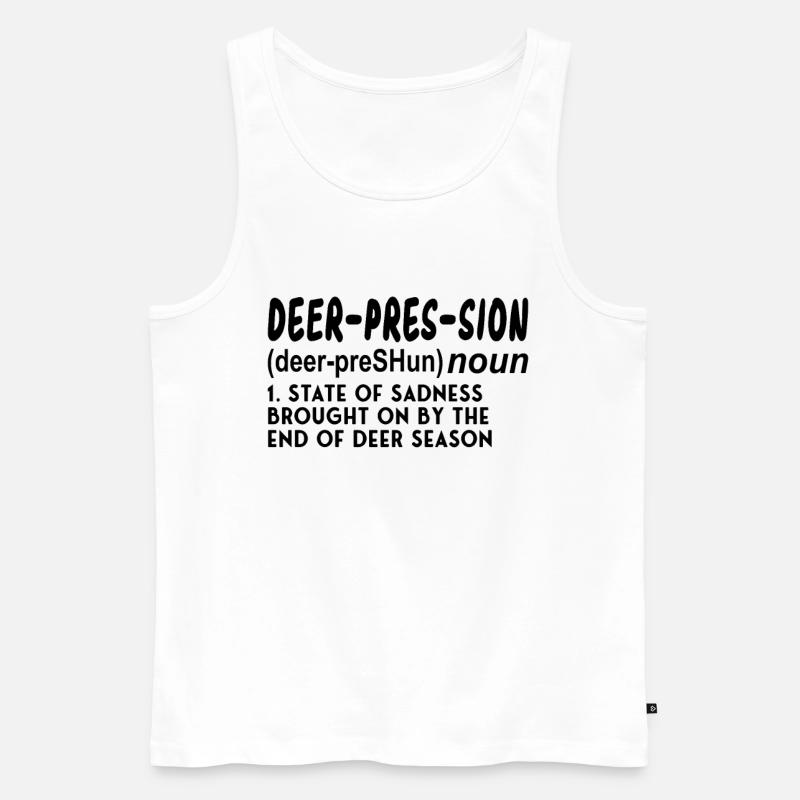 DEER HUNTING: Deerpression definition - Männer Premium Bio Tank Top - Weiß