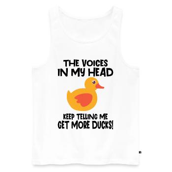 Rubber Ducks Bird Hunting Duck Lovers Gift - Men's Premium Organic Tank Top - white - Front - Michal (187cm)