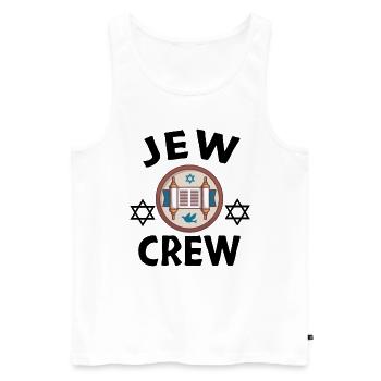 Jew Jewish Israelite Culture Israel Jewish Roots - Men's Premium Organic Tank Top - white - Front - AI Model Male 178 light (178cm)