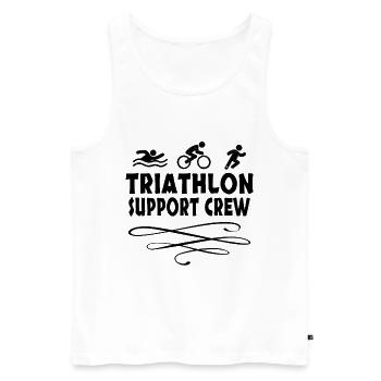 Triathlon Swim Bike Run Triathlete Sport Gift - Männer Premium Bio Tank Top - Weiß - Vorne - Michal (187cm)