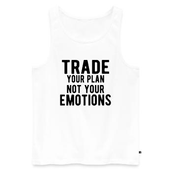 Trader boursier Forex Trader Investor Trading - Débardeur bio Premium Homme - blanc - Devant - Michal (187cm)