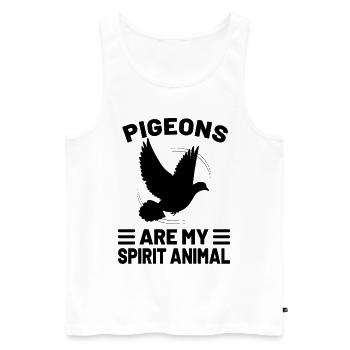 Pigeon Pigeon Voyageur Pigeon Voyageur Pigeon Voyageur - Débardeur bio Premium Homme - blanc - Devant - Michal (187cm)