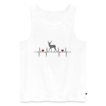 Hirsche Hirschkuh Reh Rehbock Wald Forst Hirsch - Männer Premium Bio Tank Top - Weiß - Vorne - Michal (187cm)