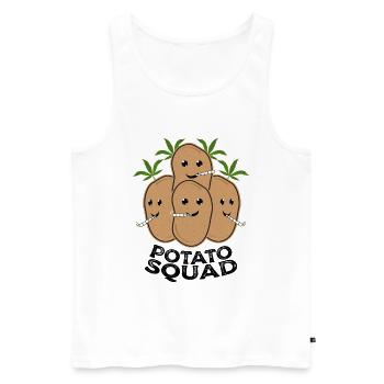 French fries potatoes Sweet potato Potato - Men's Premium Organic Tank Top - white - Front - Michal (187cm)