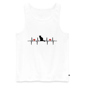 Cats Kitten Cat Mom Cat Dad Cat Cat Cat - Men's Premium Organic Tank Top - white - Front - Michal (187cm)