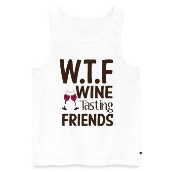 weine weintrinker weintrinkerin weinliebhaber wein - Männer Premium Bio Tank Top - Weiß - Vorne - AI Model Male 178 light (178cm)
