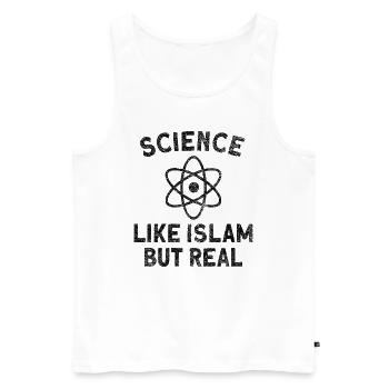 Atheist Atheism Anti-religion Securalism God - Men's Premium Organic Tank Top - white - Front - Michal (187cm)