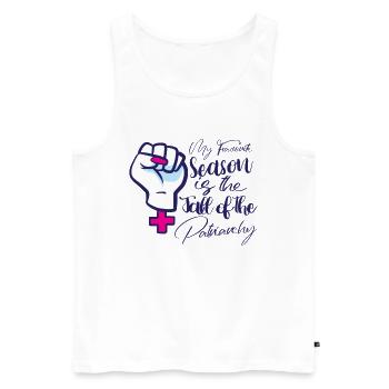 Feminism Empowerment Pro-choice Pro Abortion - Men's Premium Organic Tank Top - white - Front - AI Model Male 178 light (178cm)