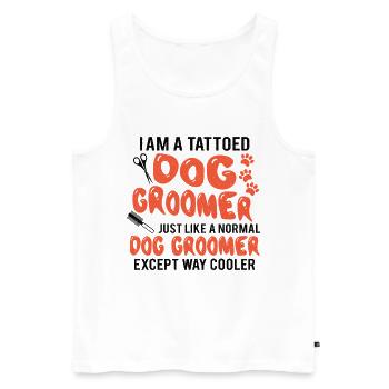 Dog Care Puppies Dog Groomer Dog Sitter - Débardeur bio Premium Homme - blanc - Devant - Michal (187cm)