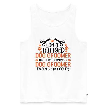 Dog Care Puppies Dog Groomer Dog Sitter - Débardeur bio Premium Homme - blanc - Devant - Michal (187cm)