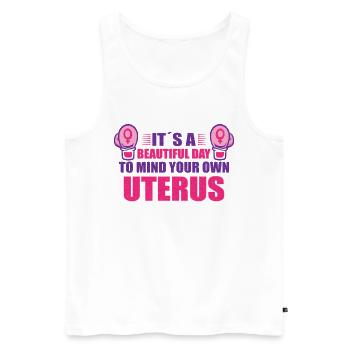 Feminism Women's Power Pro-choice Pro Abortion - Men's Premium Organic Tank Top - white - Front - Michal (187cm)