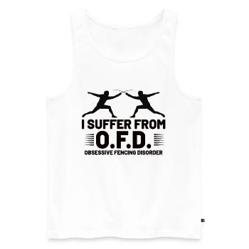 Fencing Fencer Fence - Männer Premium Bio Tank Top - Weiß - Vorne - AI Model Male 178 light (178cm)