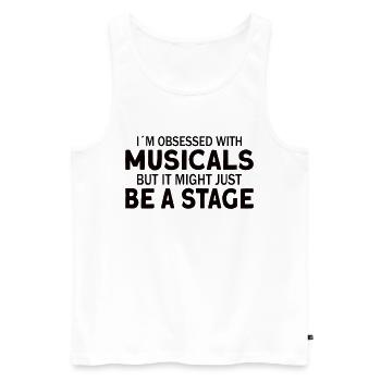 Theatre teacher Drama teacher - Men's Premium Organic Tank Top - white - Front - Michal (187cm)