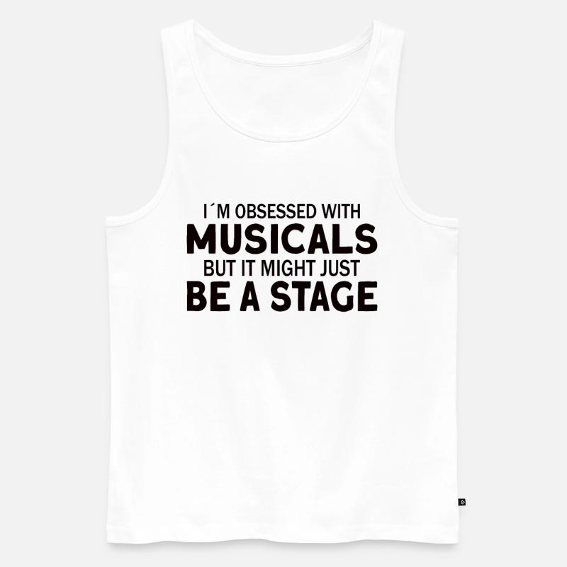Theaterlehrer Schauspiellehrer - Männer Premium Bio Tank Top - Weiß