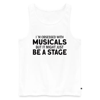 Theatre teacher Drama teacher - Men's Premium Organic Tank Top - white - Front - Michal (187cm)