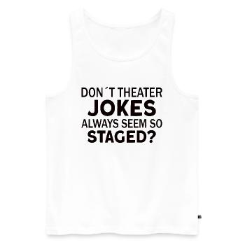 Theatre teacher Drama teacher - Men's Premium Organic Tank Top - white - Front - Michal (187cm)