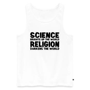 Atheist Atheism Anti-religion Securalism God - Men's Premium Organic Tank Top - white - Front - Michal (187cm)