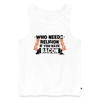 Atheist Atheismus Anti-religion Securalism God - Männer Premium Bio Tank Top - Weiß - Vorne - Michal (187cm)