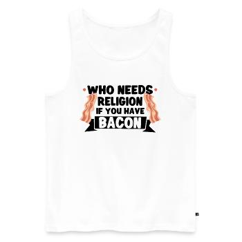 Atheist Atheism Anti-religion Securalism God - Men's Premium Organic Tank Top - white - Front - Michal (187cm)