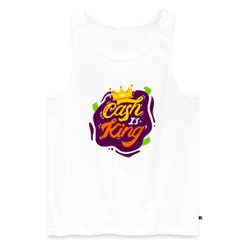 Zaster Moneten Notes Coin Money Virtual Money - Men's Premium Organic Tank Top - white - Front - Michal (187cm)