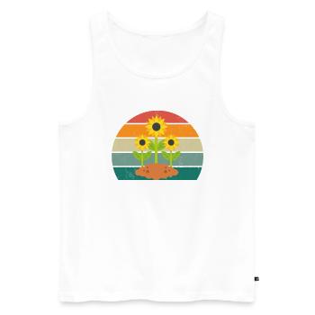 Gardener Gardener Hedge Lawn Mowing Lawn Garden - Men's Premium Organic Tank Top - white - Front - Michal (187cm)