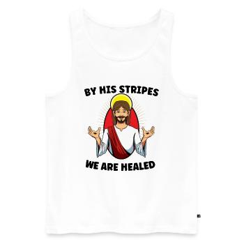 Jesus Christianity God Praying Prayer Pastor - Männer Premium Bio Tank Top - Weiß - Vorne - Michal (187cm)