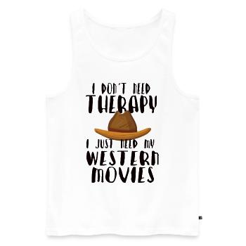 Cowboy Barn Bull Rider Rodeo Country Western - Männer Premium Bio Tank Top - Weiß - Vorne - AI Model Male 178 light (178cm)
