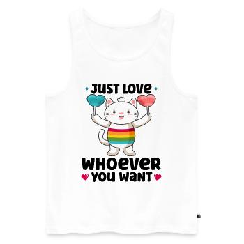 Lgbtq Transgender Gay Lesbian Feminismus Feminist - Männer Premium Bio Tank Top - Weiß - Vorne - AI Model Male 178 light (178cm)