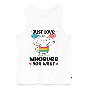 Lgbtq Transgender Gay Lesbian Feminismus Feminist - Männer Premium Bio Tank Top - Weiß - Vorne - AI Model Male 178 light (178cm)
