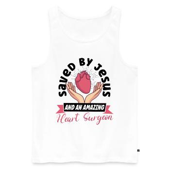 Open Heart Surgery Heart Surgery Survivor - Men's Premium Organic Tank Top - white - Front - Michal (187cm)