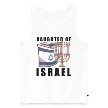 Juif israélite Héritage israélite Juif Israël Juif - Débardeur bio Premium Homme - blanc - Devant - AI Model Male 178 light (178cm)
