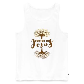Jesus Christianity God Praying Prayer Pastor - Männer Premium Bio Tank Top - Weiß - Vorne - Michal (187cm)