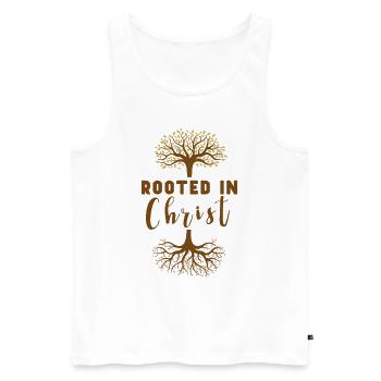 Jesus Christianity God Praying Prayer Pastor - Men's Premium Organic Tank Top - white - Front - Michal (187cm)
