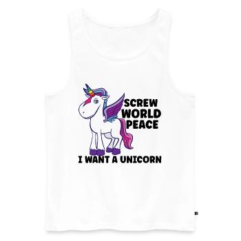 Horse Dressage Horseback-Riding Horse Girl Barn - Männer Premium Bio Tank Top - Weiß - Vorne - Michal (187cm)