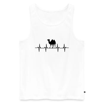 Camels Trample Animal Desert Arabia Dromedary Camel - Men's Premium Organic Tank Top - white - Front - AI Model Male 178 light (178cm)