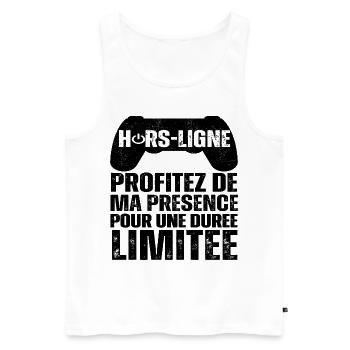 Hors-ligne cadeau pour gamer humour gaming cadeau - Débardeur bio Premium Homme - blanc - Devant - Michal (187cm)