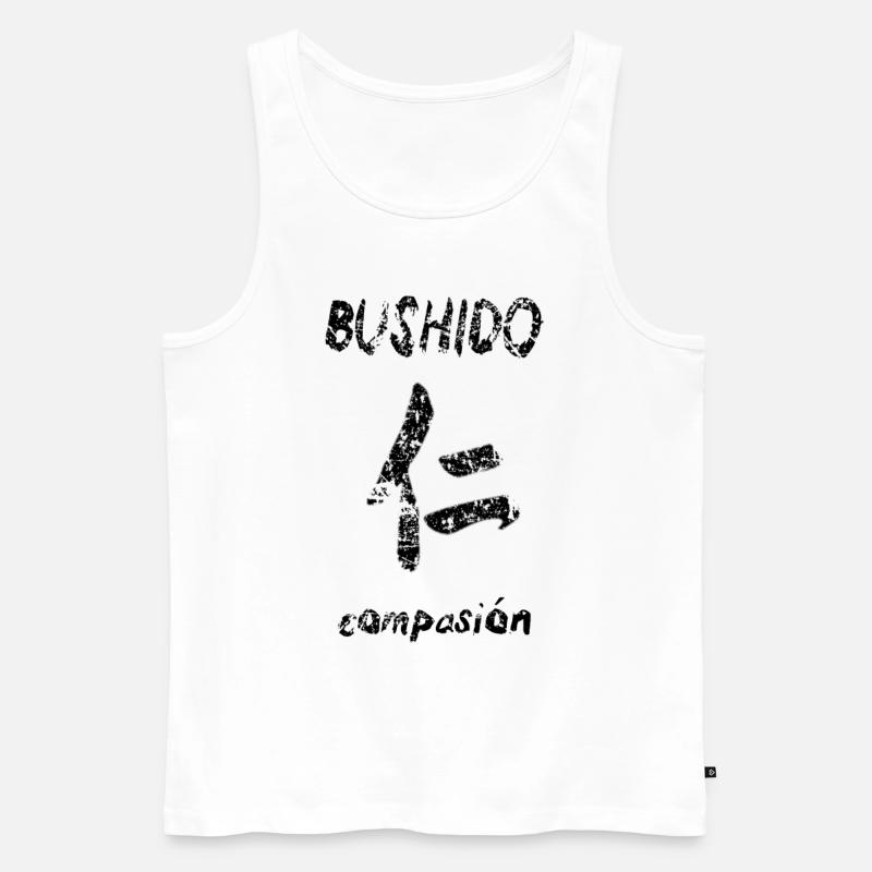 Bushido 3 - Männer Premium Bio Tank Top - Weiß