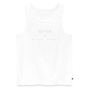 Utérus du canal Grrrrl - Débardeur bio Premium Homme - blanc - Devant - AI Model Male 178 light (178cm)
