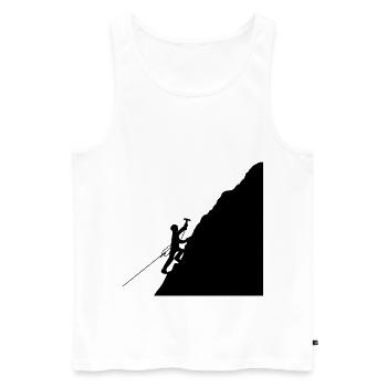 Montagnes Alpes Alpines Alpines - Débardeur bio Premium Homme - blanc - Devant - Michal (187cm)