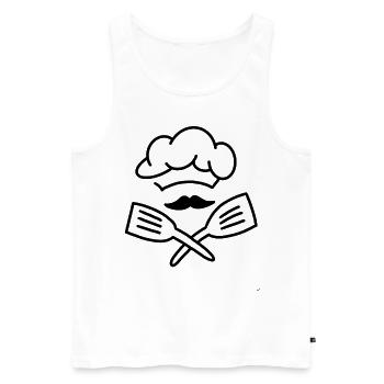 Cooking Kitchen Chef Restaurant - Men's Premium Organic Tank Top - white - Front - AI Model Male 178 light (178cm)