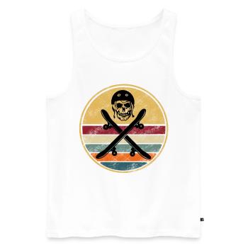 Skateboard Skate Skateboarding - Men's Premium Organic Tank Top - white - Front - Michal (187cm)