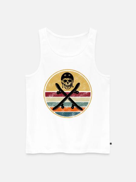 Skateboard Skate Skateboarding - Men's Premium Organic Tank Top - white