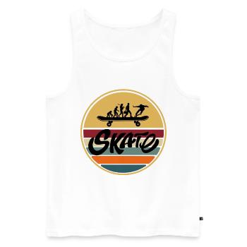 Skateboard Skate Skateboarding - Men's Premium Organic Tank Top - white - Front - Michal (187cm)