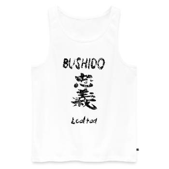 Bushido 1 - Men's Premium Organic Tank Top - white - Front - AI Model Male 178 light (178cm)